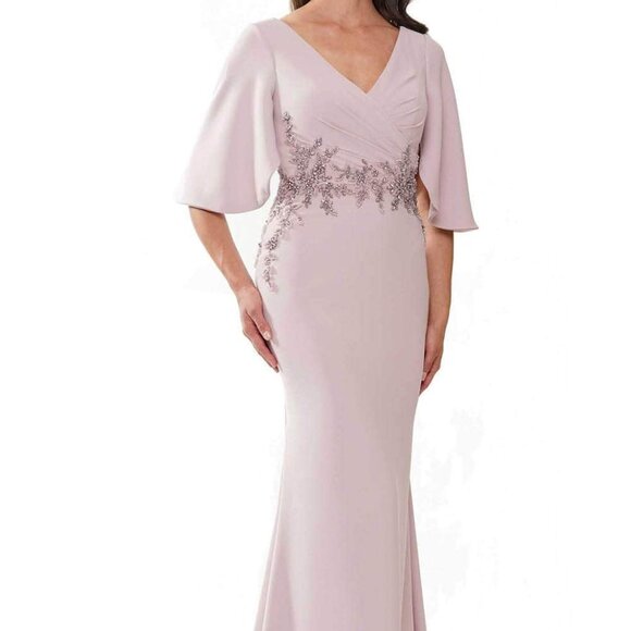 NWT Marsoni Colors MV1248 Stretch Crepe Mother of the Bride Dusty Rose Size 12